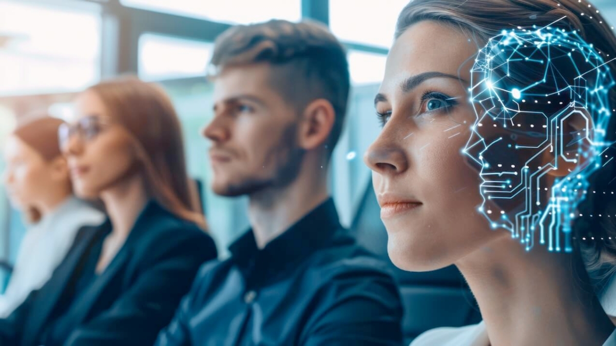 Imagen editorial sobre AI en recursos humanos: productividad con riesgos de sesgo y privacidad