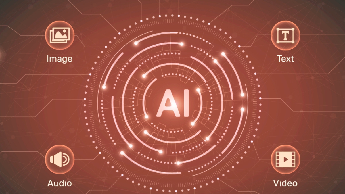 Imagen editorial sobre AI multimodal cambia cómo las empresas crean imágenes, video y presentaciones